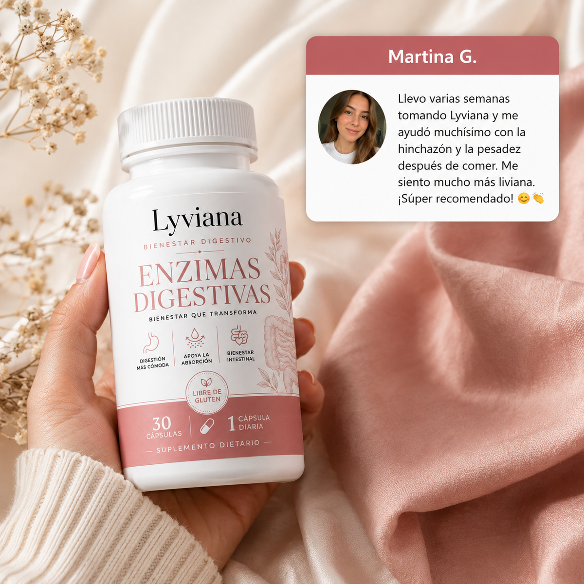 Enzimas Digestivas | Mejora la digestión, reduce la hinchazón
